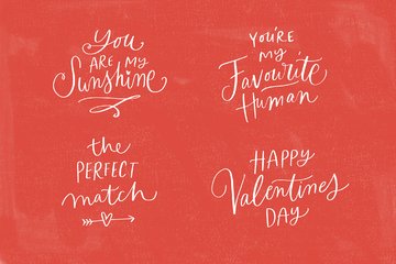 Valentines Lettering Vectors preview image 5 by Nicky Laatz
