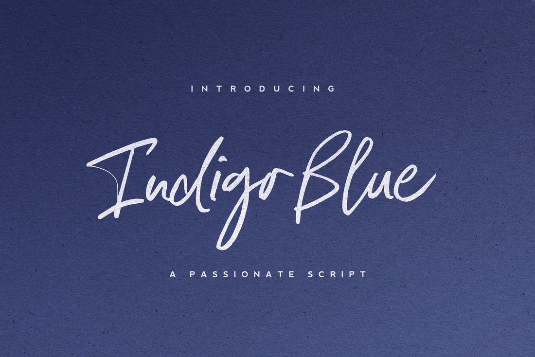 Indigo Blue Font main product image by Nicky Laatz