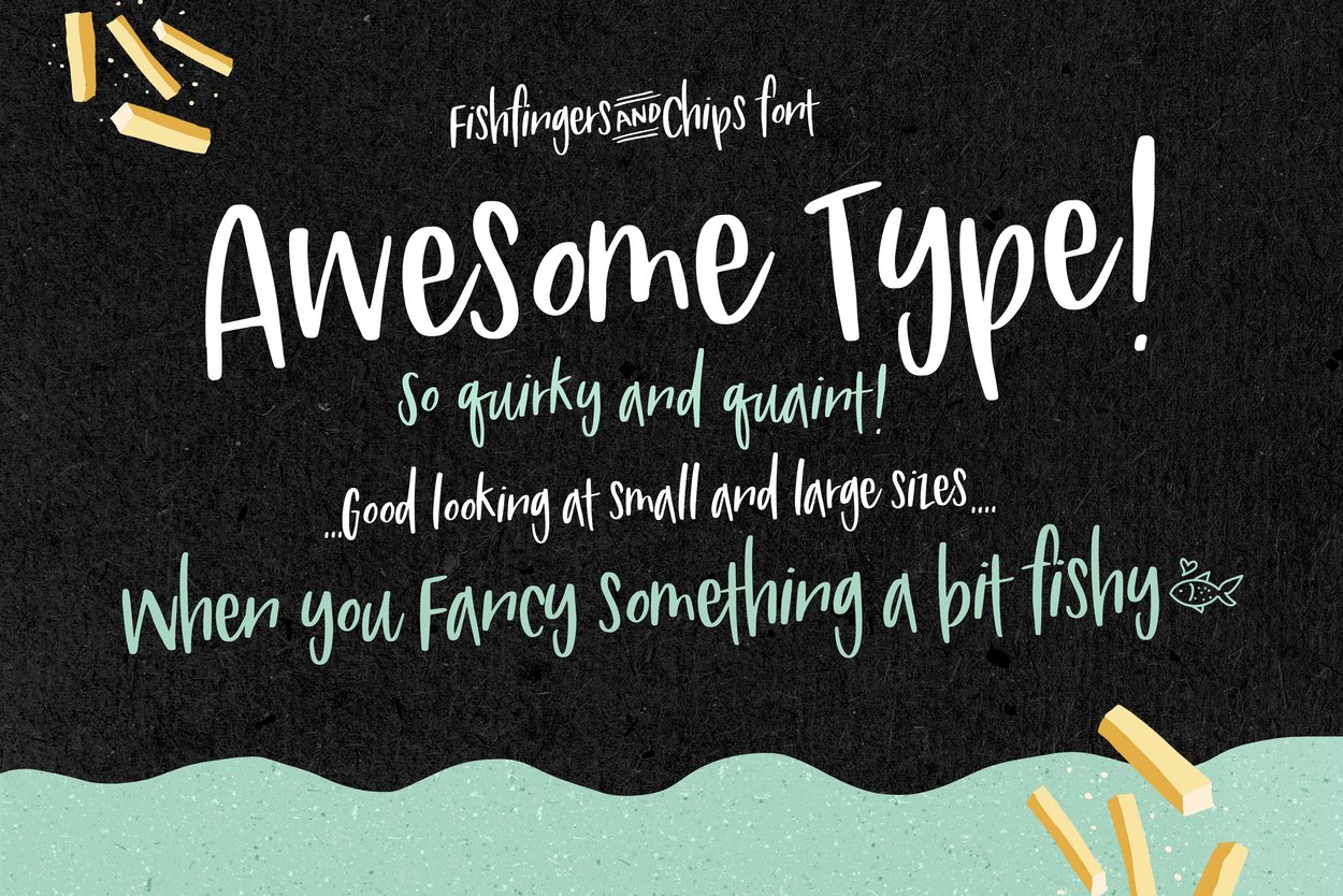 Fishfingers & Chips font preview image 2 by Nicky Laatz