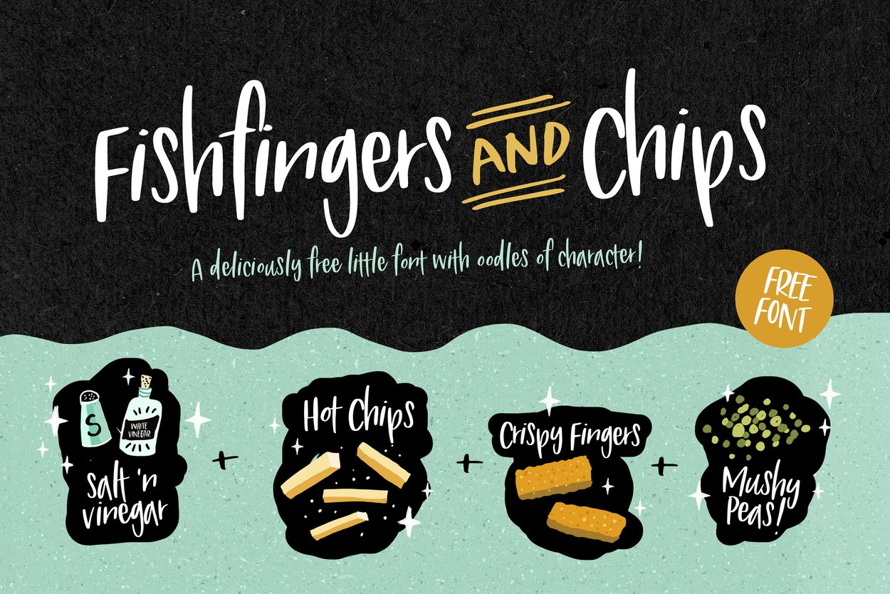 Fishfingers & Chips font preview image 1 by Nicky Laatz