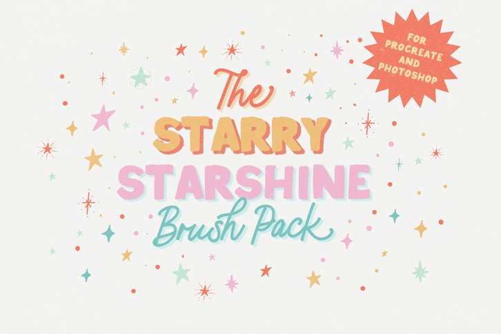 Starry Starshine Brush Pack for Procreate and Photoshop (Add On) by Nicky Laatz