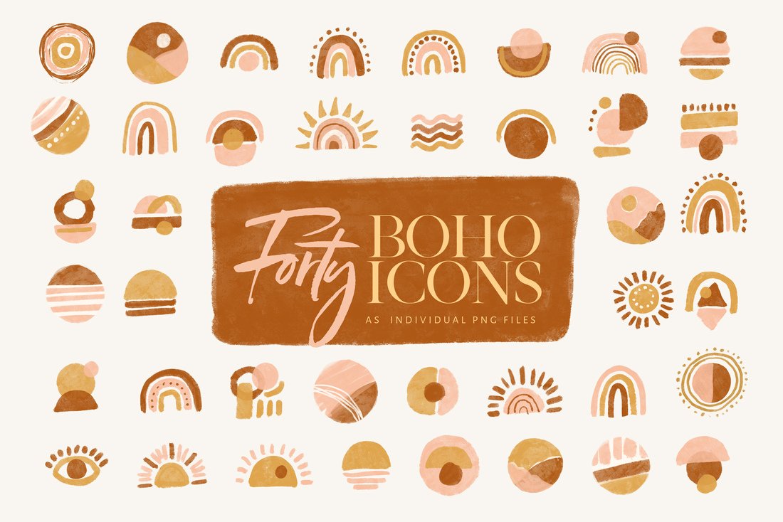 40 Boho Icons main product image by Nicky Laatz