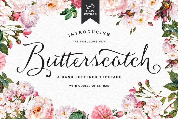 Butterscotch Font (Font) by Nicky Laatz