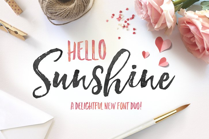 Hello Sunshine Font Duo (Font) by Nicky Laatz