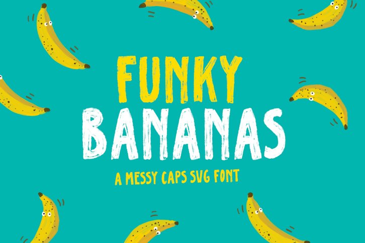 Funky Bananas SVG Font (Font) by Nicky Laatz