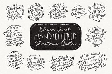 11 Handlettered Christmas Quotes main product image by Nicky Laatz