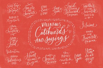 Valentines Lettering Vectors main product image by Nicky Laatz