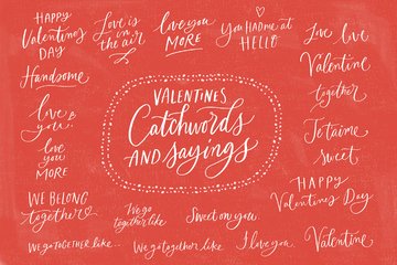 Valentines Lettering Vectors preview image 1 by Nicky Laatz