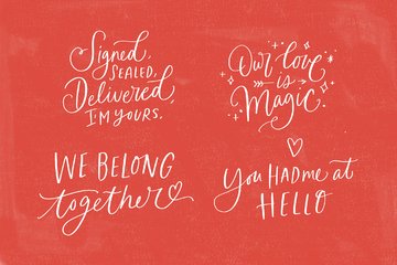 Valentines Lettering Vectors preview image 3 by Nicky Laatz