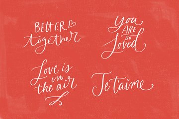 Valentines Lettering Vectors preview image 6 by Nicky Laatz