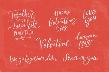 Valentines Lettering Vectors preview image 8 by Nicky Laatz
