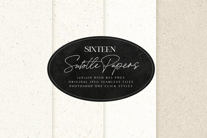 16 Seamless Subtle Paper Texture Patterns (Add On) by Nicky Laatz