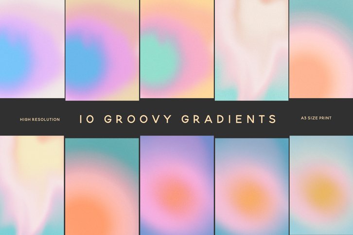 Groovy Gradients (Illustrations) by Nicky Laatz
