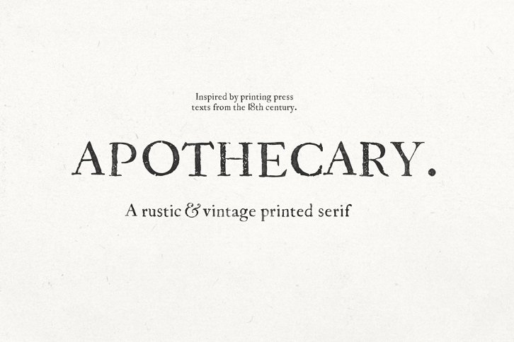 Apothecary Serif (Font) by Nicky Laatz