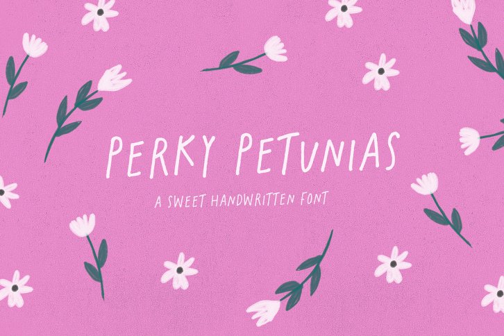 Perky Petunias Handwritten Font (Font) by Nicky Laatz
