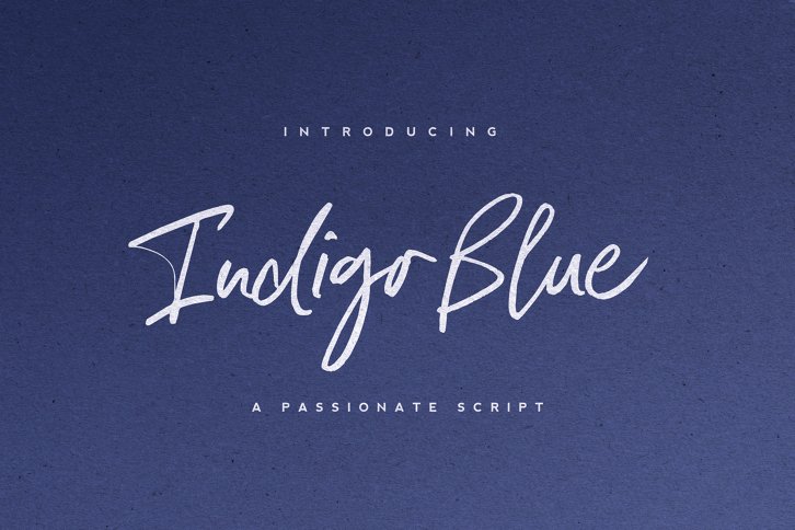 Indigo Blue Handwriting Font (Font) by Nicky Laatz