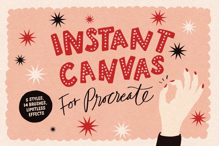 Instant Canvas Brushes for Procreate (Procreate) by Nicky Laatz