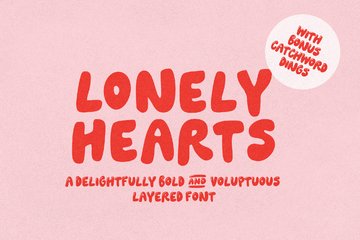 Lonely Hearts Layered Font Family main product image by Nicky Laatz