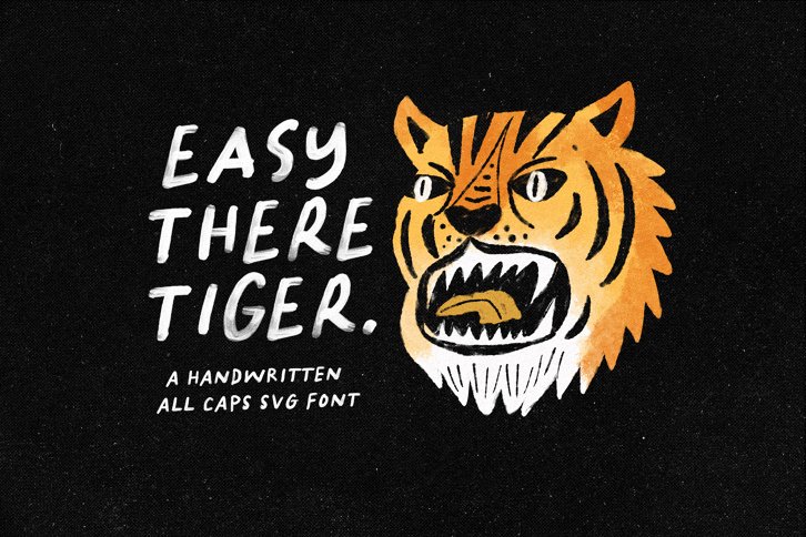 Easy There Tiger SVG Font (Font) by Nicky Laatz