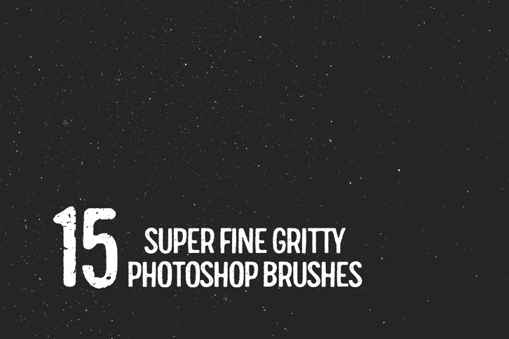 15 Super Fine Grit Photoshop Brushes (Add On) by Nicky Laatz