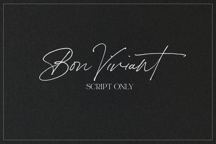 Bon Vivant Script Only (Font) by Nicky Laatz