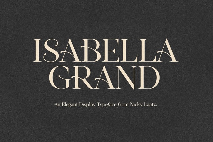 Isabella Grand Uppercase Only (Font) by Nicky Laatz