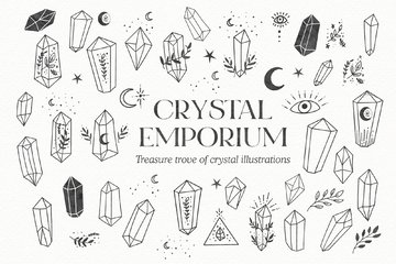 The Crystal Emporium - Illustrated Vectors main product image by Nicky Laatz