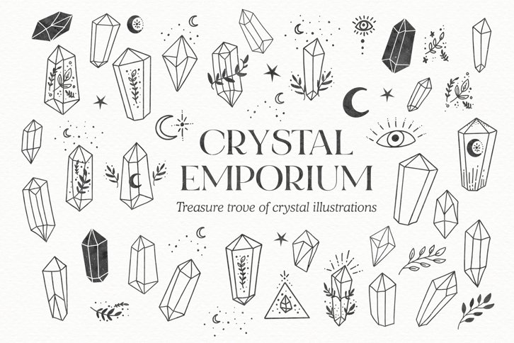 The Crystal Emporium - Illustrated Vectors (Illustrations) by Nicky Laatz