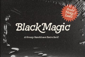 Black Magic Retro Slab Serif main product image by Nicky Laatz