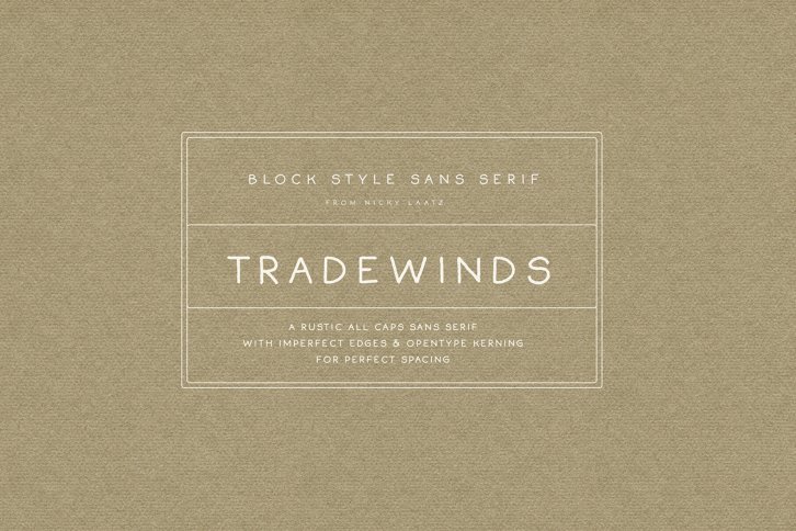 Tradewinds Font (Font) by Nicky Laatz