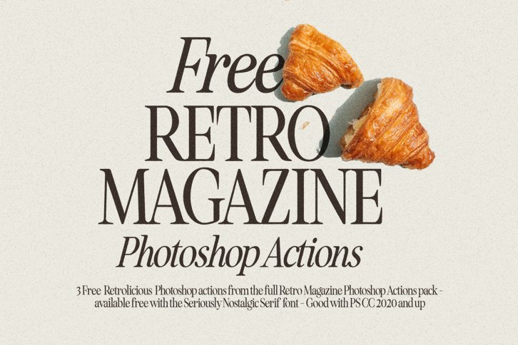 Free Retro Magazine Photoshop Actions (Font) by Nicky Laatz