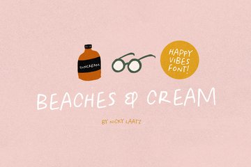 Beaches and Cream Free Font main product image by Nicky Laatz