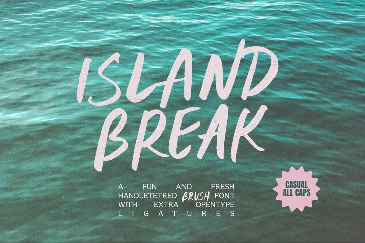 Island Break Brush Font (Font) by Nicky Laatz