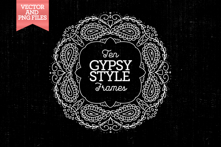 10 Gypsy-Style Frames (Illustrations) by Nicky Laatz