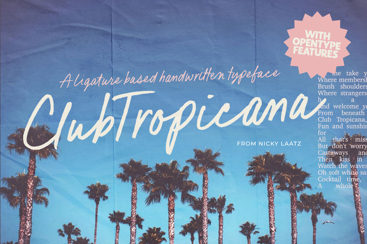 Club Tropicana Font (Font) by Nicky Laatz