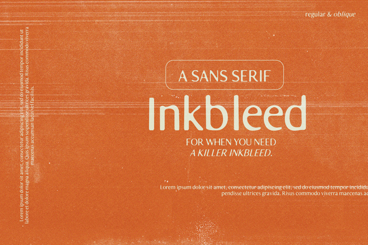 Inkbleed Sans Typeface (Font) by Nicky Laatz
