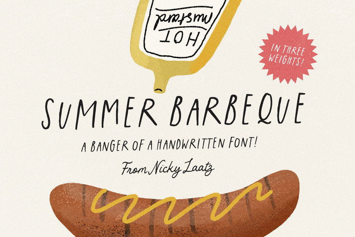 Summer Barbeque Font (Font) by Nicky Laatz