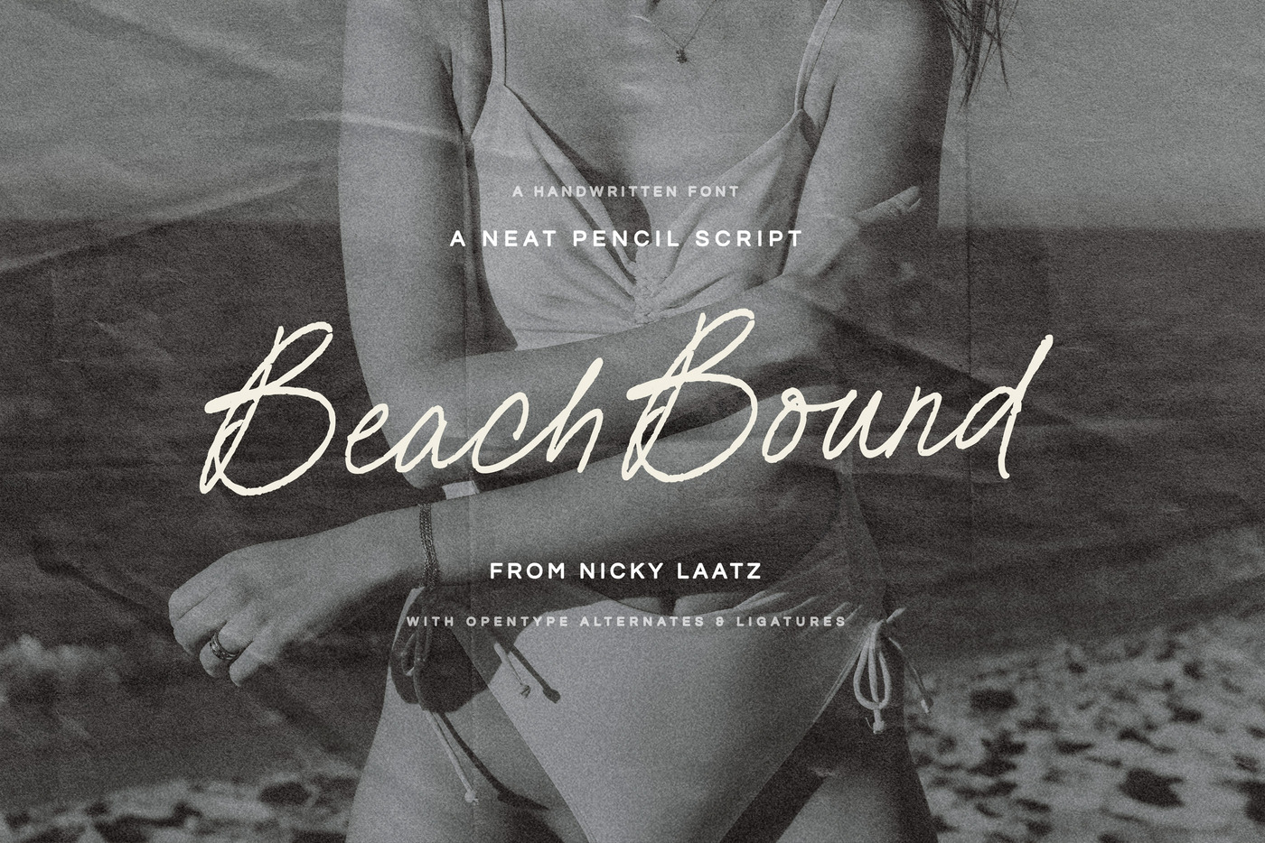 Beach Bound Pencil Script main product image by Nicky Laatz