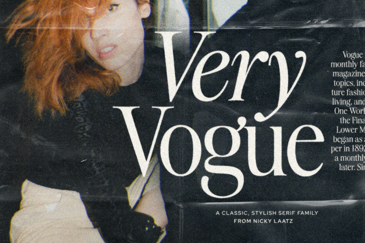 Very Vogue - Serif Family (Font) by Nicky Laatz