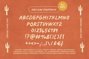 Mexican Foodtruck Font preview image 3 by Nicky Laatz