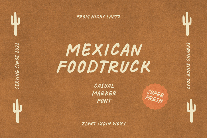 Mexican Foodtruck Font (Font) by Nicky Laatz