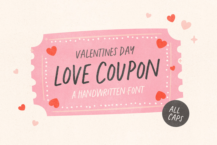 Love Coupon Typeface (Font) by Nicky Laatz