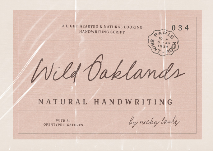 Wild Oaklands Script (Font) by Nicky Laatz