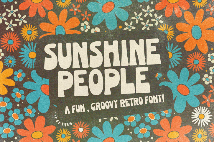 Sunshine People Groovy Caps Demo (Font) by Nicky Laatz