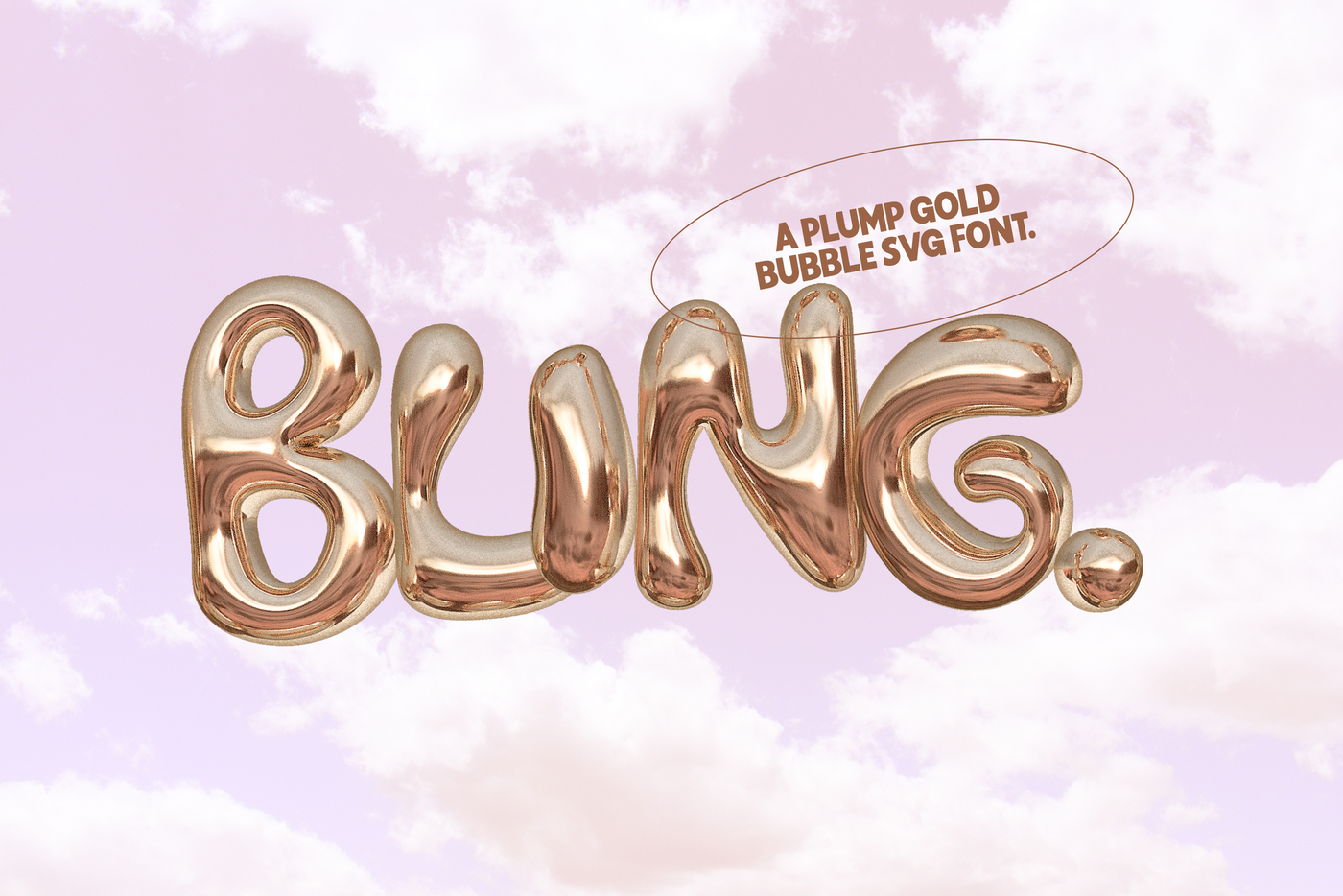 Bling Gold Balloon SVG Font main product image by Nicky Laatz