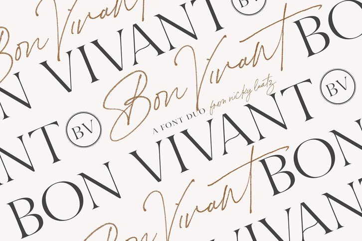 Bon Vivant Font Collection (Font) by Nicky Laatz