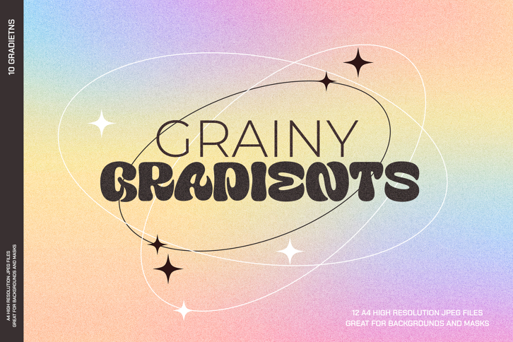 12 Grainy Rainbow Gradients - Freebie (Illustrations) by Nicky Laatz