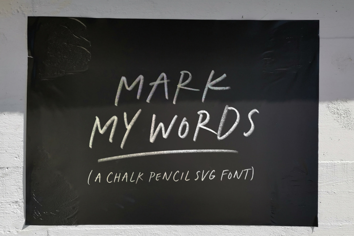 Mark My Words - Bitmap SVG Font (Font) by Nicky Laatz