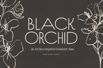 Black Orchid DecoSans main product image by Nicky Laatz