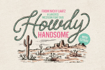 Howdy Handsome Layered Font Duo preview image 38 by Nicky Laatz